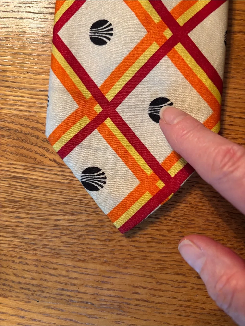 Men's 1970s Continental Airlines  Silk Tie